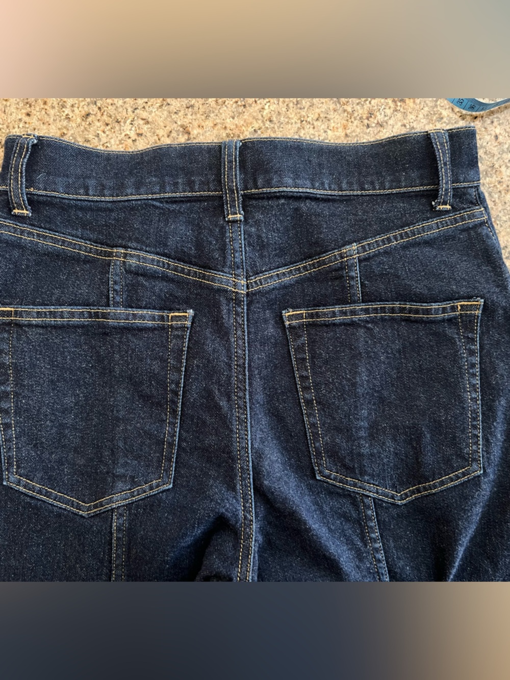 Polo Ralph Lauren High Rise Flared Jeans Dark Wash Seam Detail Size 0 XS - Picture 13 of 13